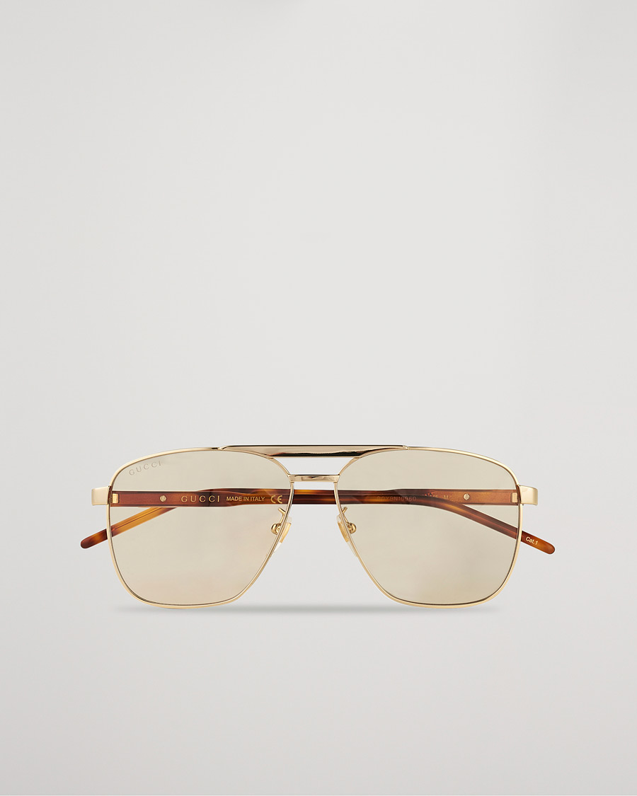 Herre | Gucci GG1164S Sunglasses Gold/Havana | Gucci | GG1164S Sunglasses Gold/Havana