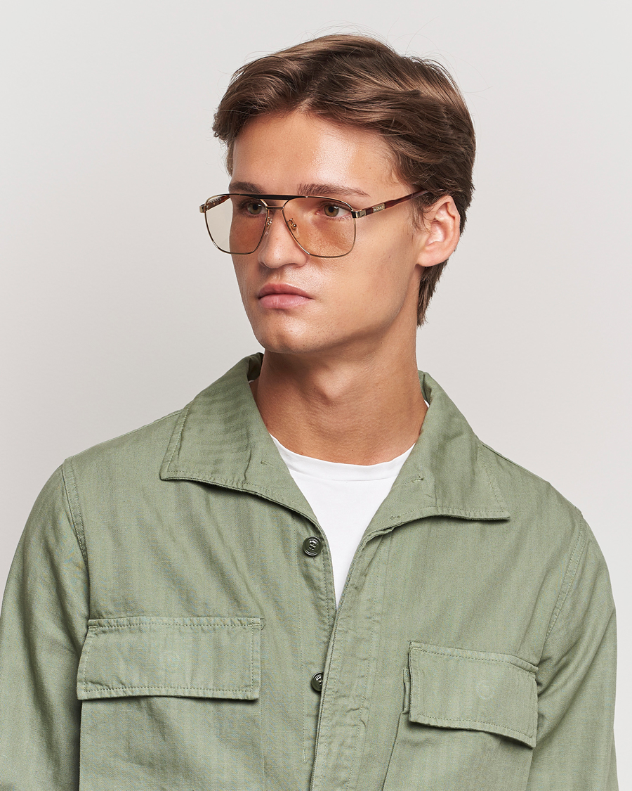Herre | Gucci GG1164S Sunglasses Gold/Havana | Gucci | GG1164S Sunglasses Gold/Havana
