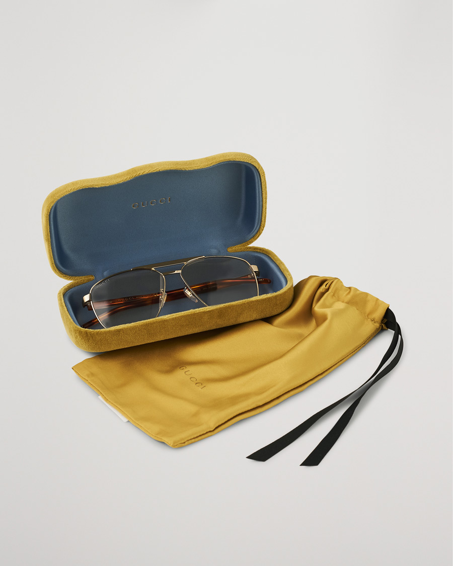 Herre | Gucci GG1164S Sunglasses Gold/Havana | Gucci | GG1164S Sunglasses Gold/Havana