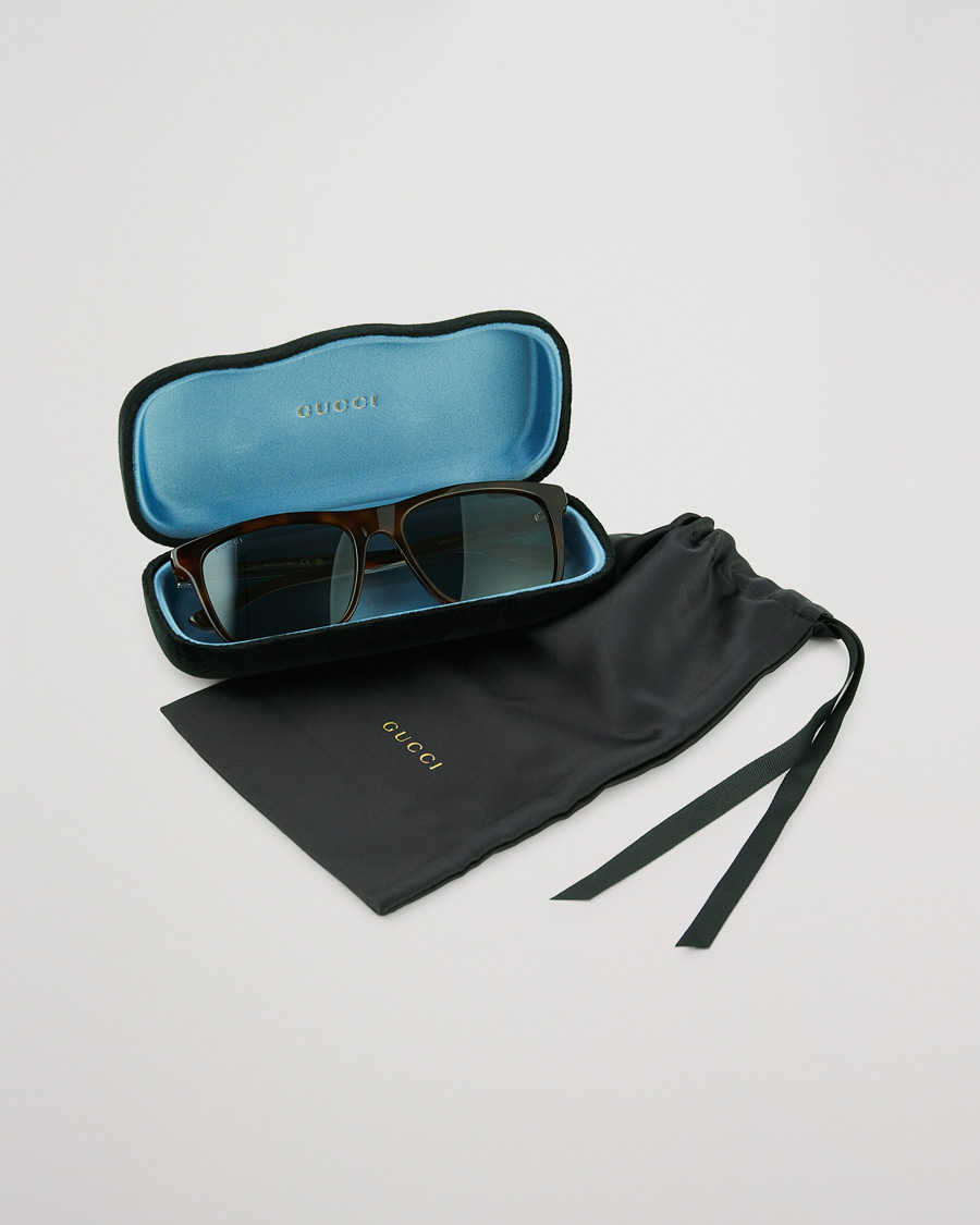 Herre | Gucci GG0381SN Sunglasses Havana/Blue | Gucci | GG0381SN Sunglasses Havana/Blue