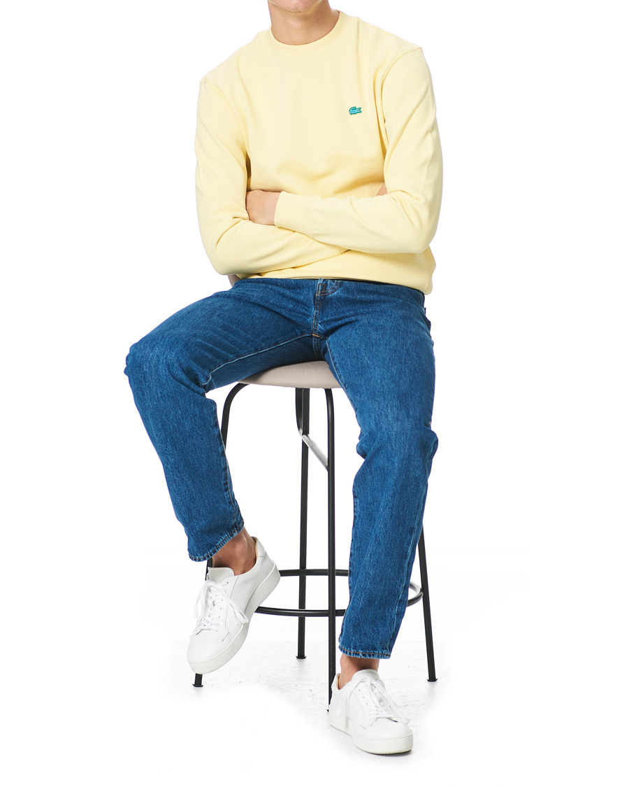 Herre | Gensere | Lacoste | Cotton Fleece Sweatshirt Yellow