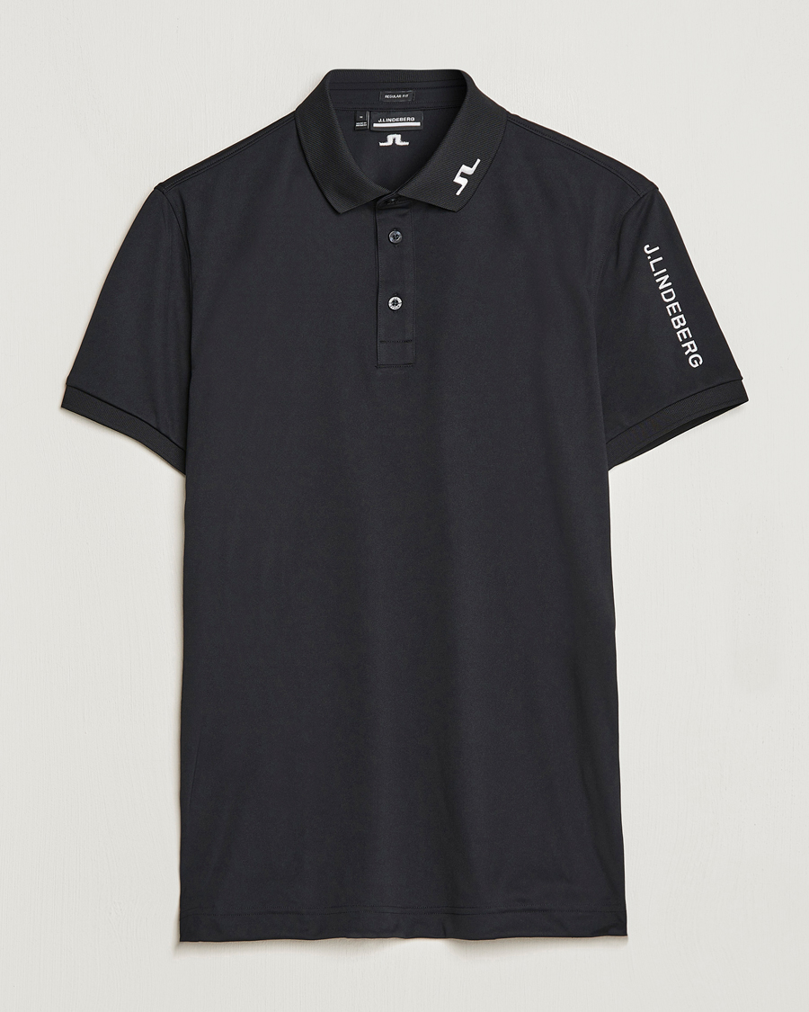 Herre | Pikéer | J.Lindeberg | Regular Fit Tour Tech Stretch Polo Black