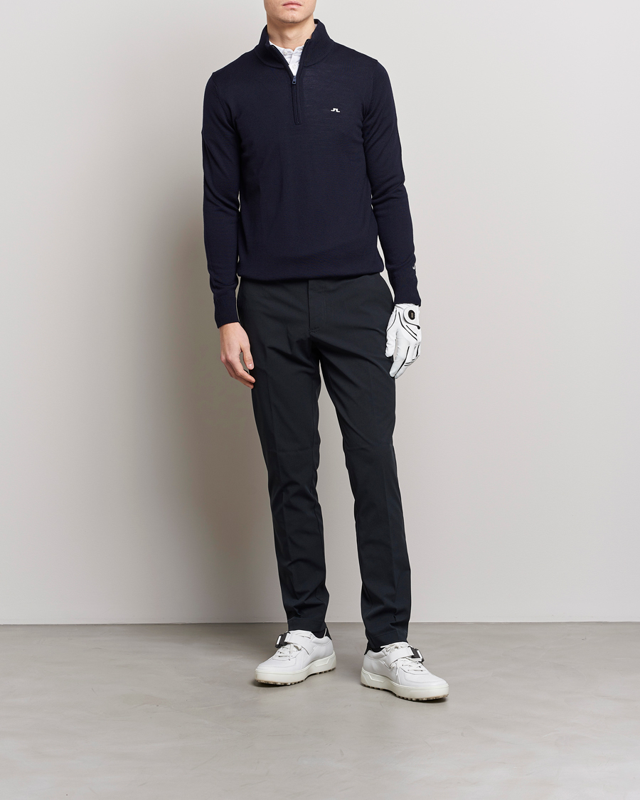 Herre | Gensere | J.Lindeberg | Kian Tour Merino Half Zip Navy