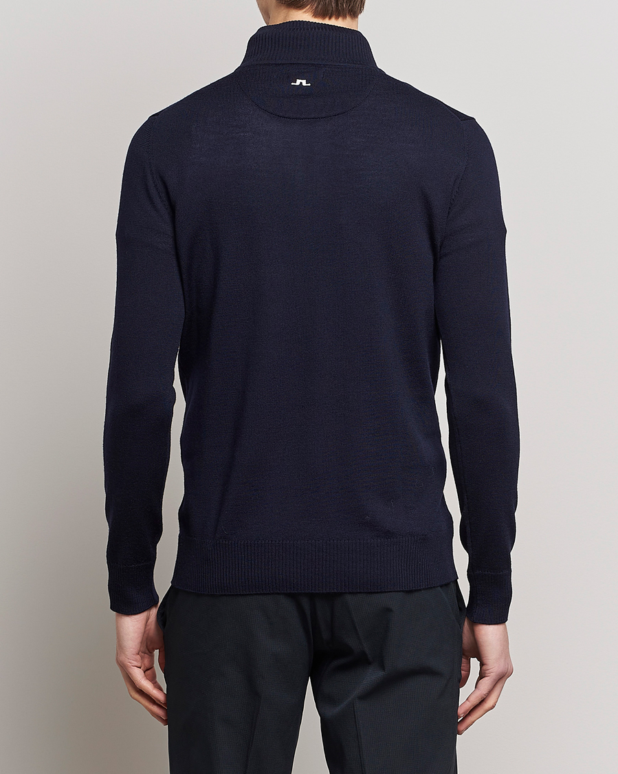 Herre | Gensere | J.Lindeberg | Kian Tour Merino Half Zip Navy