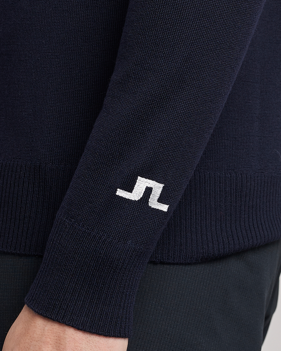 Herre | Gensere | J.Lindeberg | Kian Tour Merino Half Zip Navy
