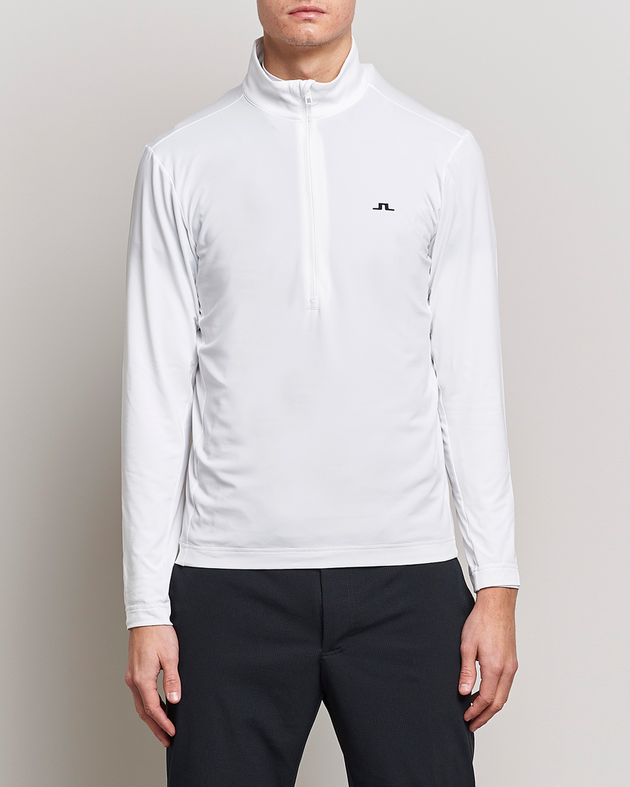 Herre | Gensere | J.Lindeberg | Luke Jersey Half Zip White