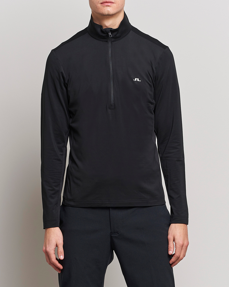 Herre | Gensere | J.Lindeberg | Luke Jersey Half Zip Black