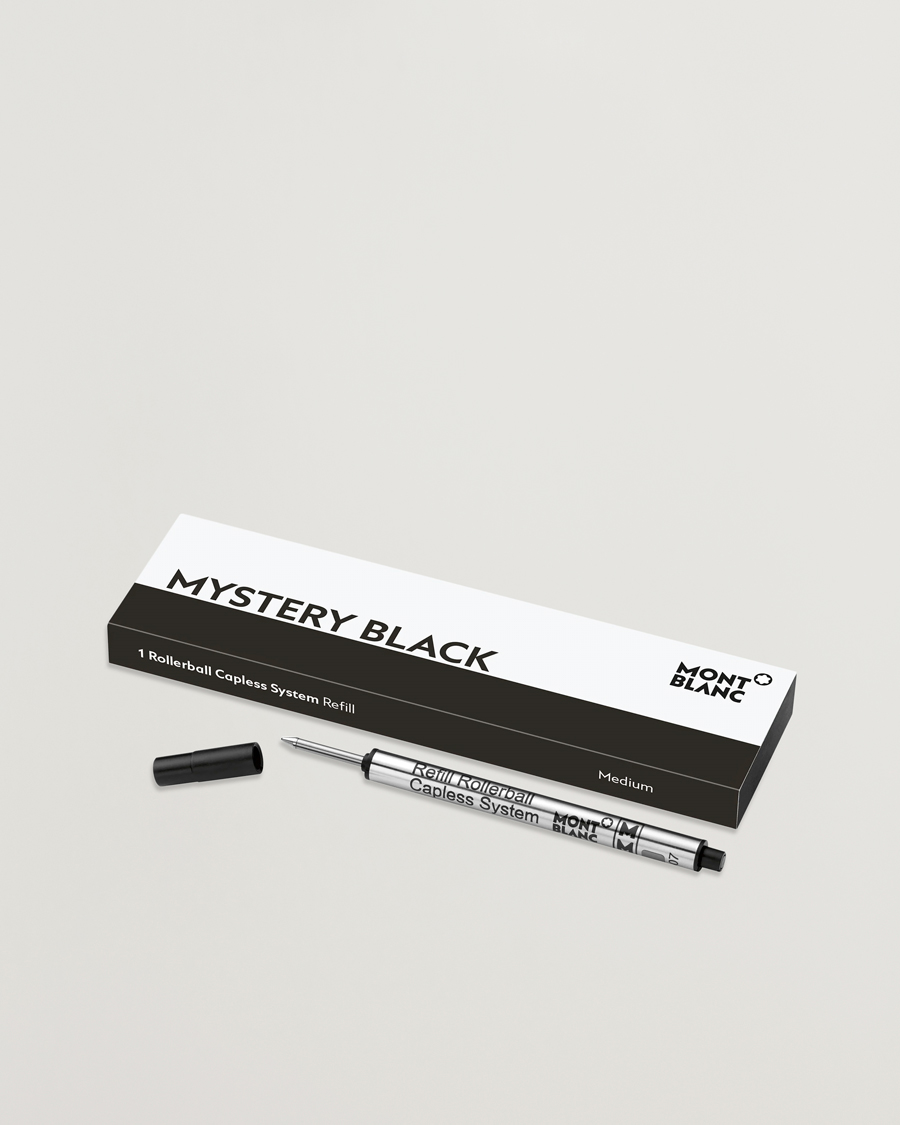 Herre | Penner | Montblanc | 1 Rollerball M Capless System Refill Mystery Black