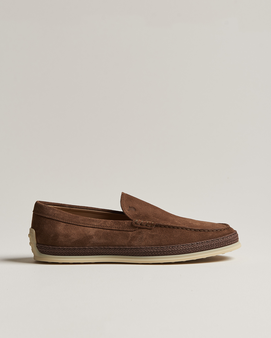 Herre | Tod's Raffia Loafer Brown Suede | Tod's | Raffia Loafer Brown Suede