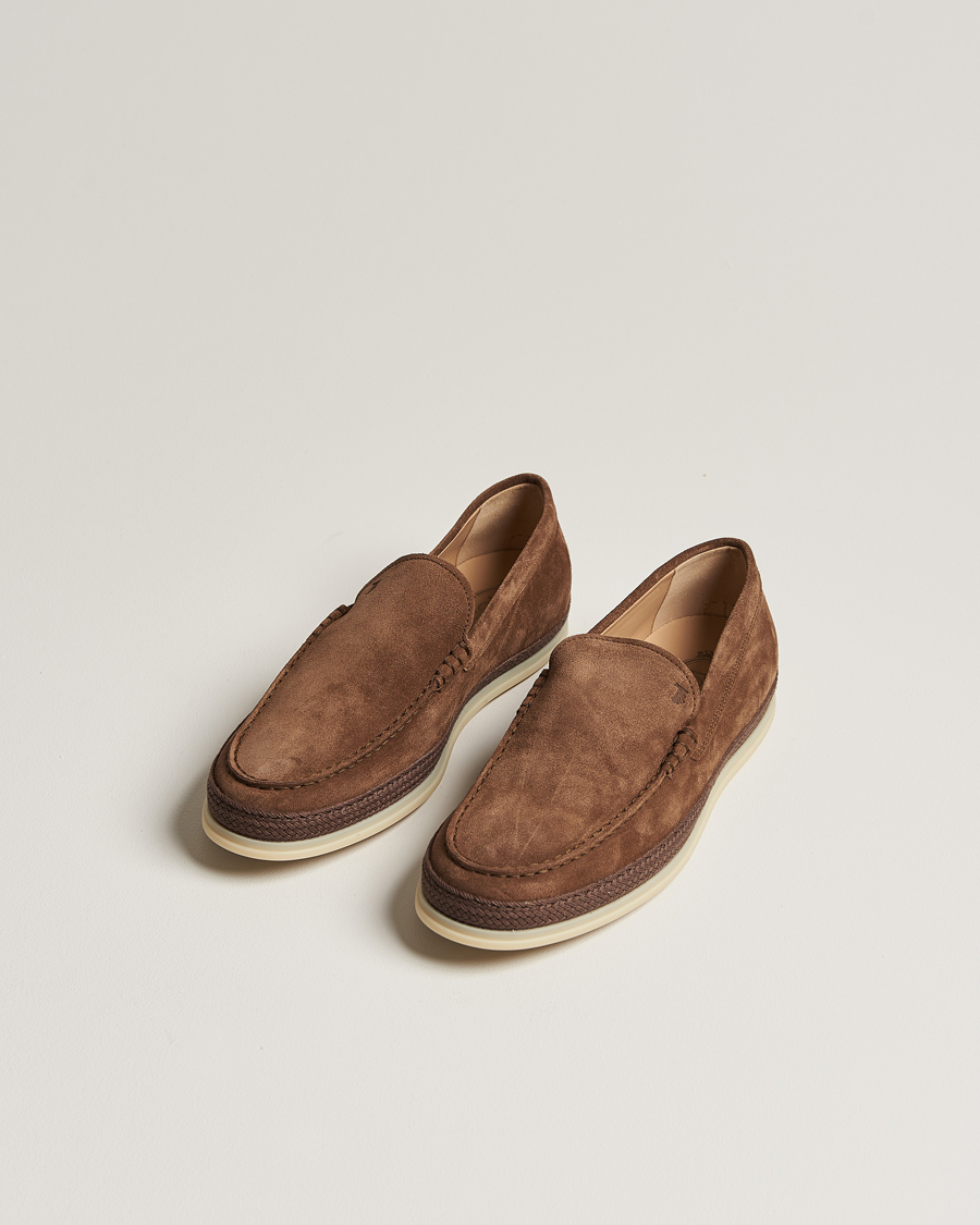 Herre | Tod's Raffia Loafer Brown Suede | Tod's | Raffia Loafer Brown Suede