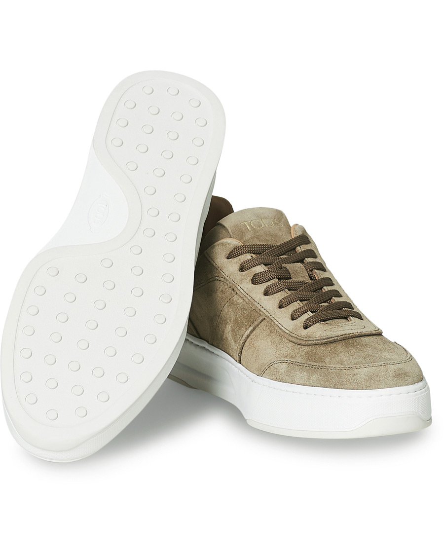 Herre | Tod's Cassetta Alta Sneaker Taupe Suede | Tod's | Cassetta Alta Sneaker Taupe Suede