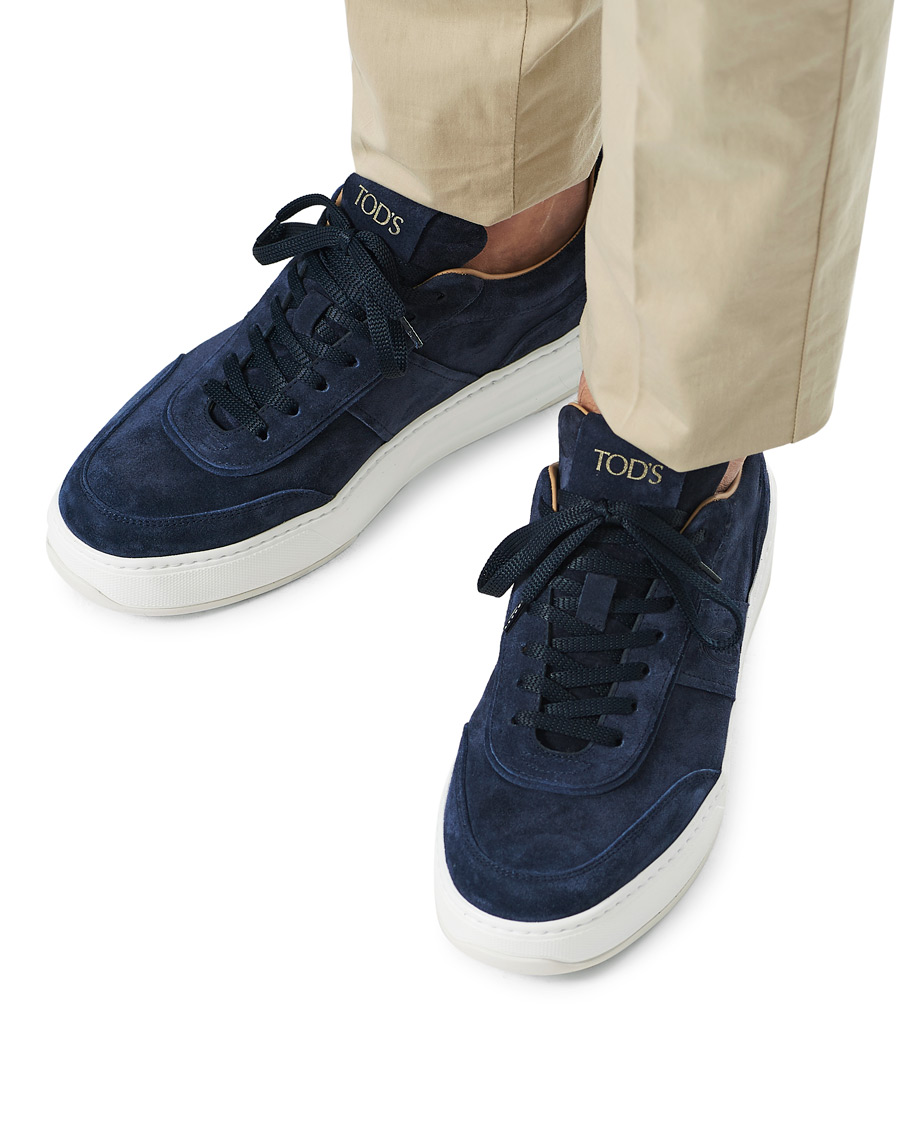 Herre | Tod's Cassetta Alta Sneaker Navy Suede | Tod's | Cassetta Alta Sneaker Navy Suede