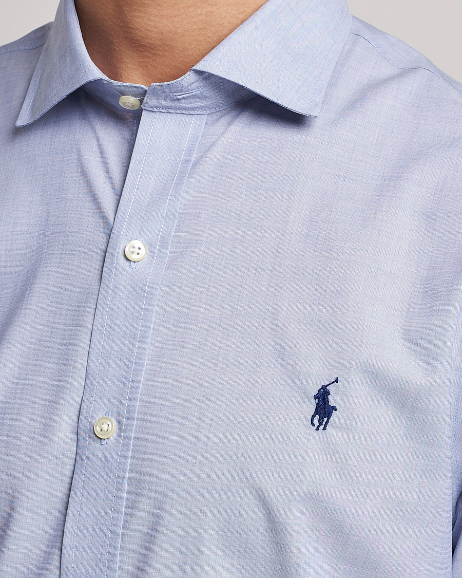 Herre | Skjorter | Polo Ralph Lauren | Slim Fit Poplin Cut Away Dress Shirt Light Blue