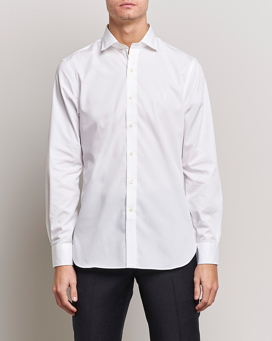 Herre | Skjorter | Polo Ralph Lauren | Slim Fit Poplin Cut Away Dress Shirt White