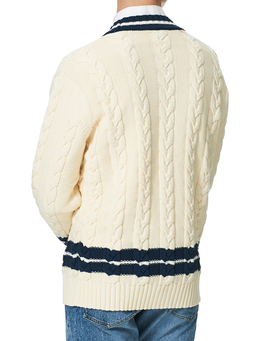 Herre | Gensere | Baracuta | Cotton Cable Cardigan Off White