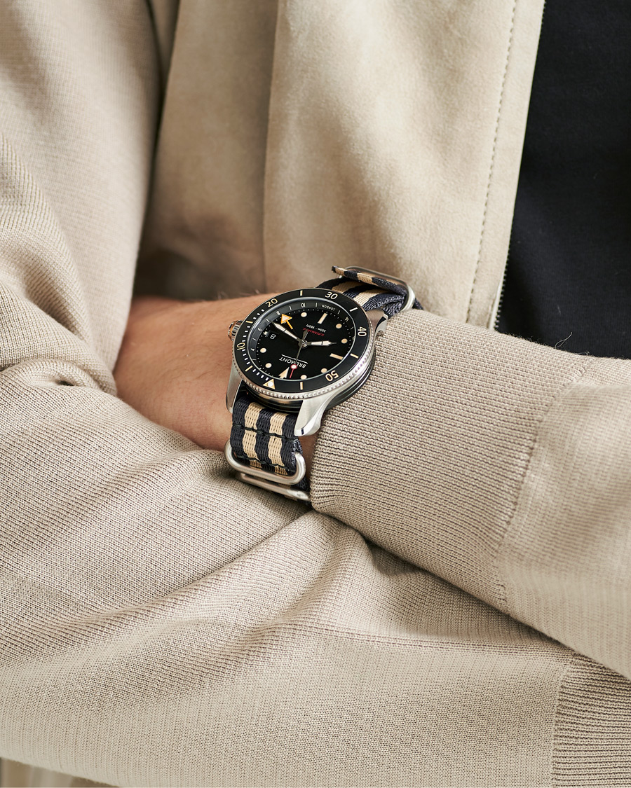 Herre | Bremont S302 Supermarine GMT Nato 40mm Black Dial | Bremont | S302 Supermarine GMT Nato 40mm Black Dial