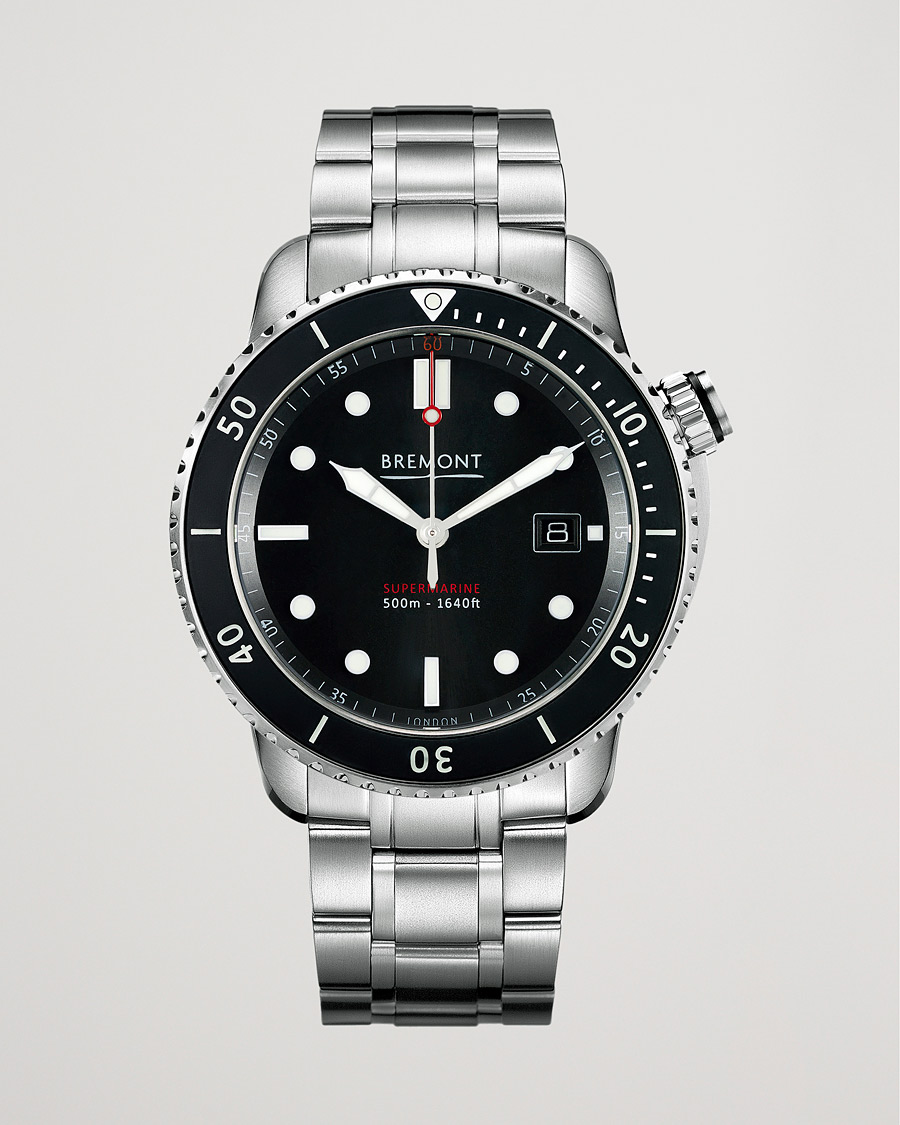 Herre | Bremont S500 Supermarine 43mm Steel Bracelet Black Dial | Bremont | S500 Supermarine 43mm Steel Bracelet Black Dial