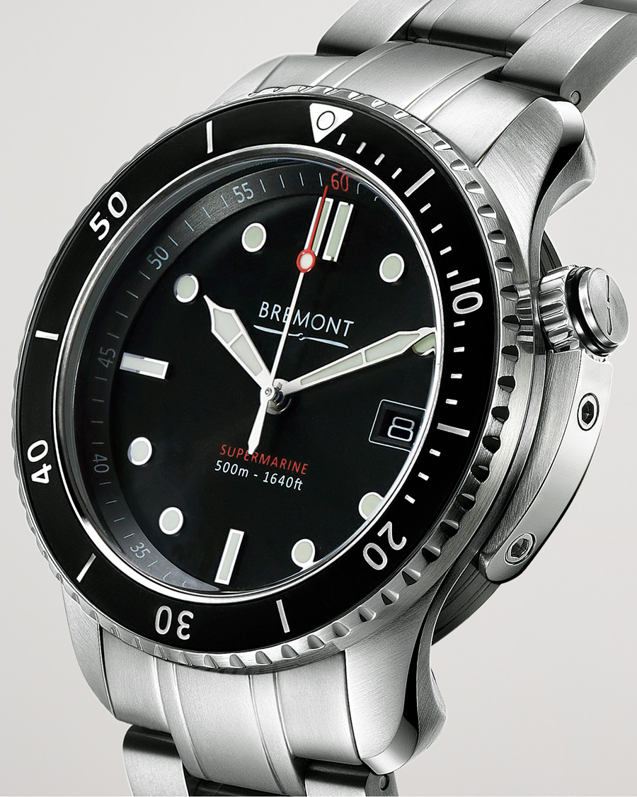 Herre | Bremont S500 Supermarine 43mm Steel Bracelet Black Dial | Bremont | S500 Supermarine 43mm Steel Bracelet Black Dial