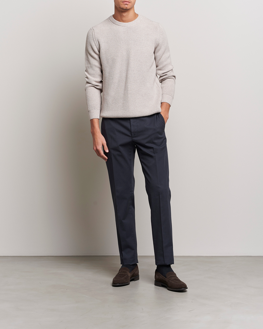 Herre | Bukser | Incotex | Regular Fit Comfort Chinos Navy