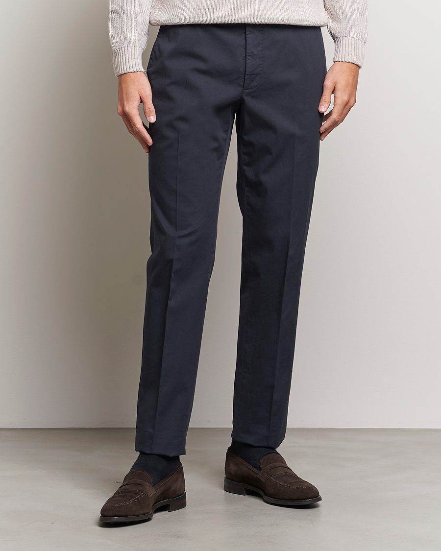 Herre | Bukser | Incotex | Regular Fit Comfort Chinos Navy