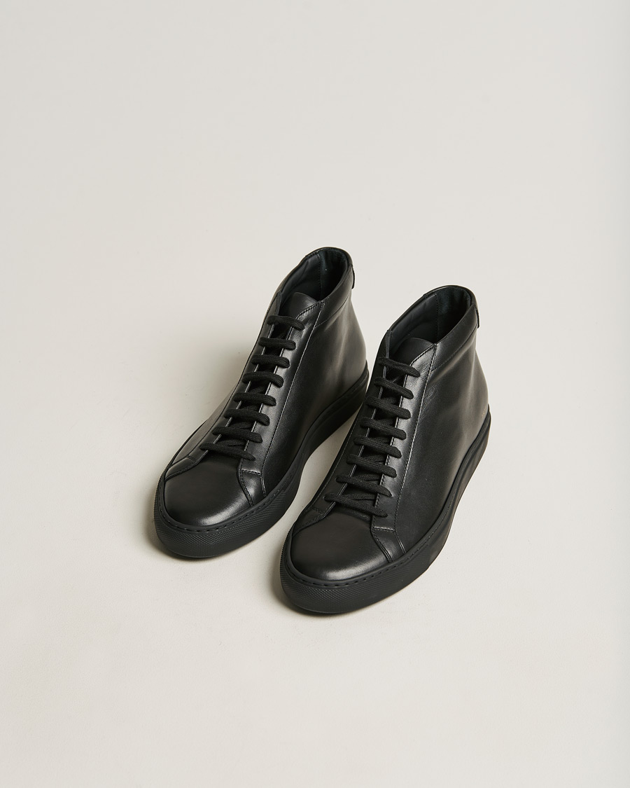 Herre | Common Projects Original Achilles Leather High Sneaker Black | Common Projects | Original Achilles Leather High Sneaker Black