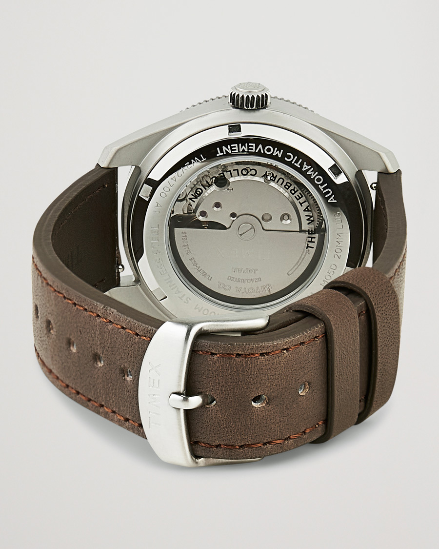 Herre | Timex Waterbury Diver Automatic 40mm Leather/Green Dial | Timex | Waterbury Diver Automatic 40mm Leather/Green Dial