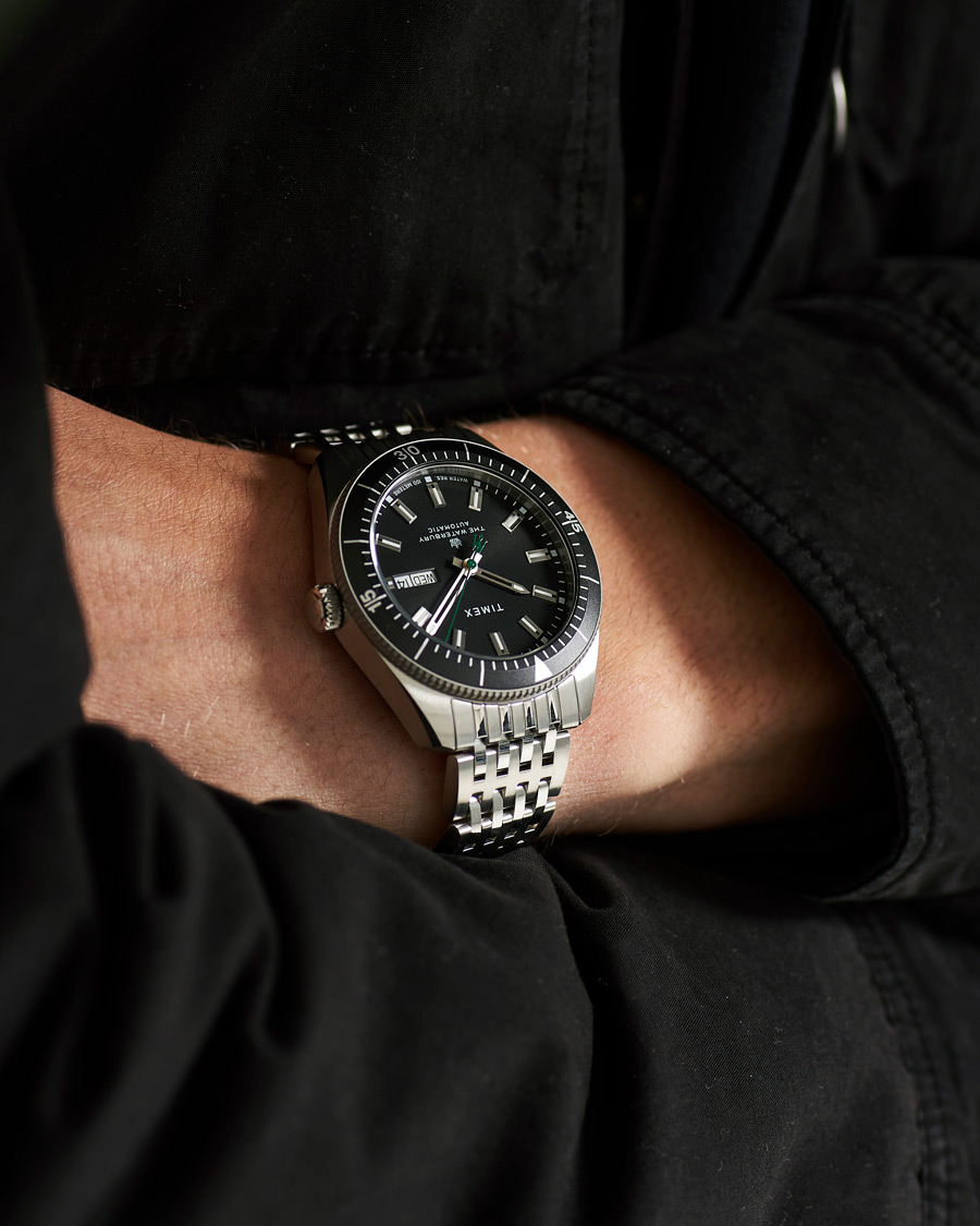 Herre |  | Timex | Waterbury Diver Automatic 40mm Steel/Black Dial