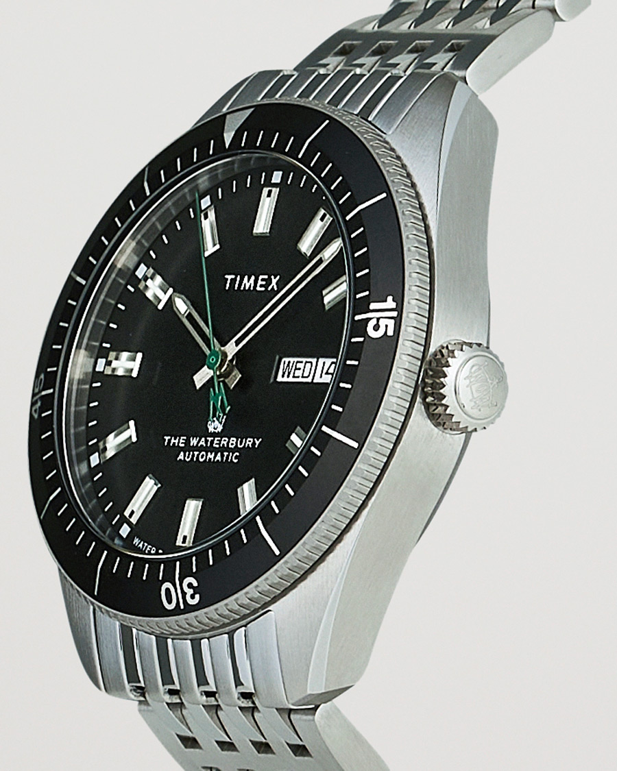 Herre | Timex Waterbury Diver Automatic 40mm Steel/Black Dial | Timex | Waterbury Diver Automatic 40mm Steel/Black Dial