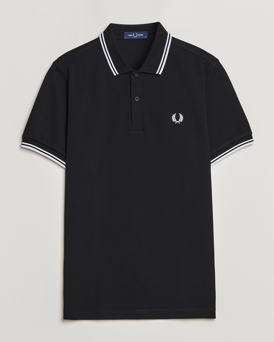 Herre | Pikéer | Fred Perry | Twin Tipped Polo Shirt Black