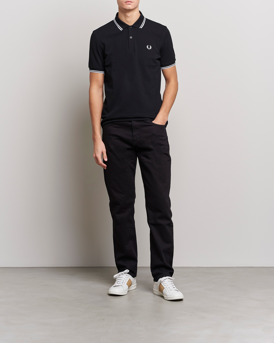 Herre | Pikéer | Fred Perry | Twin Tipped Polo Shirt Black