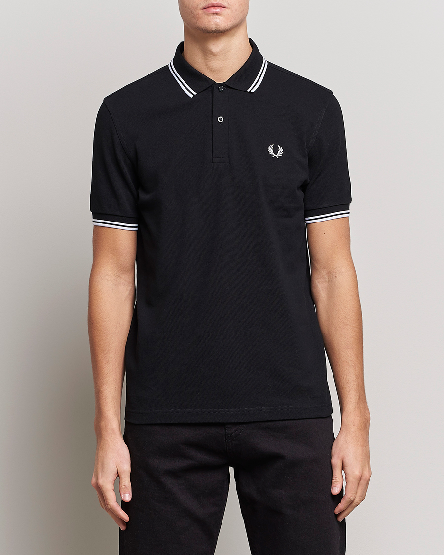 Herre | Pikéer | Fred Perry | Twin Tipped Polo Shirt Black