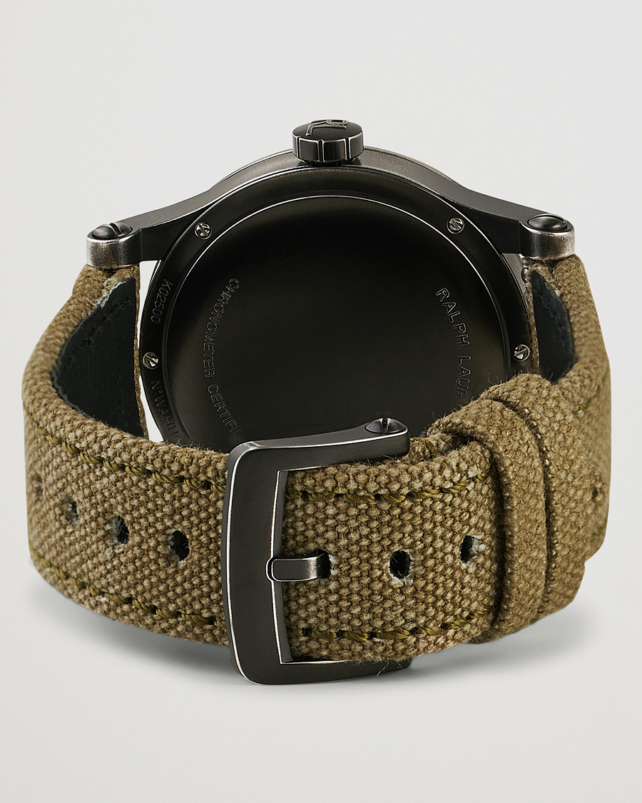 Herre | Polo Ralph Lauren 45mm Safari Chronometer Black Steel/Canvas Strap | Polo Ralph Lauren | 45mm Safari Chronometer Black Steel/Canvas Strap