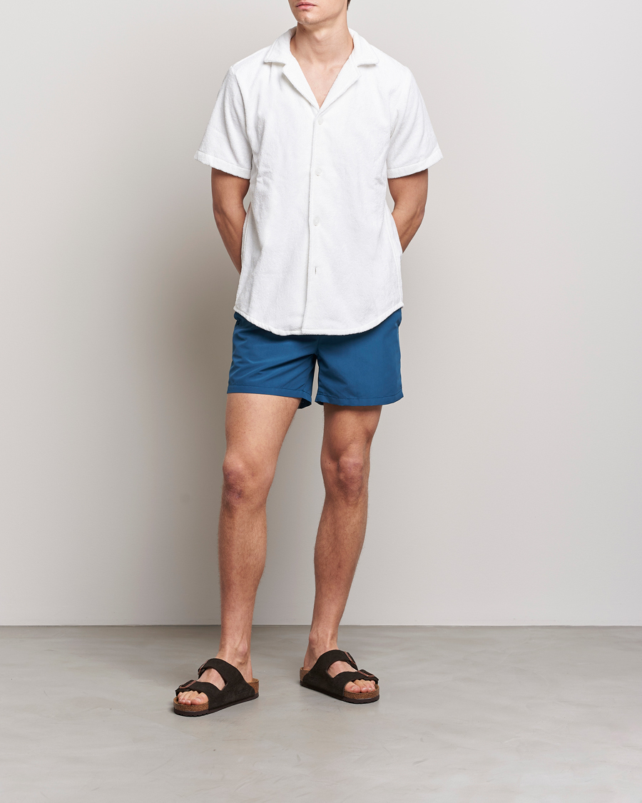 Herre | Badeshorts | Ripa Ripa | Plain Swimshorts Petrol Blue