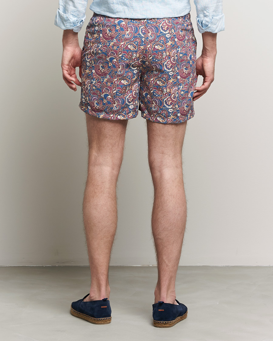 Herre | Badeshorts | Ripa Ripa | Mediterraneo Printed Swimshorts Petrol/Bordeaux