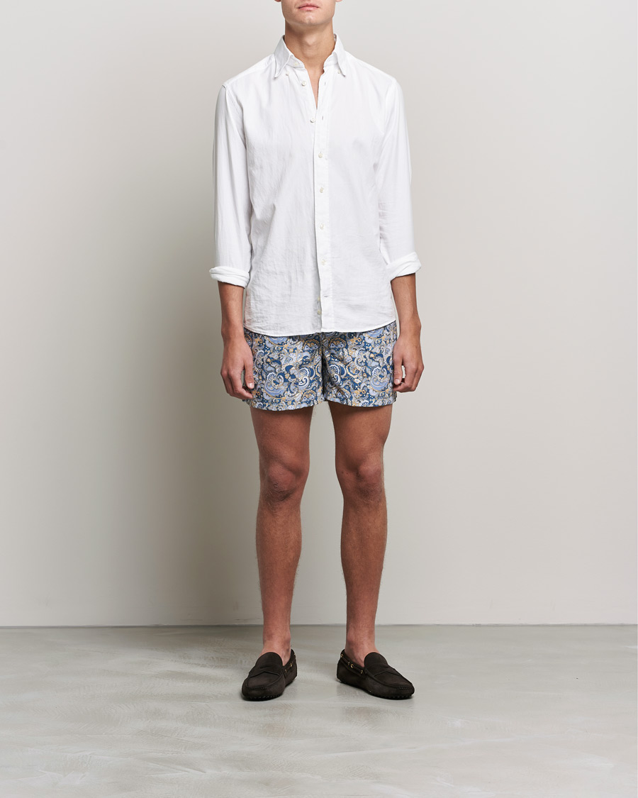 Herre | Badeshorts | Ripa Ripa | Printed Swimshorts Blue/Light Blue