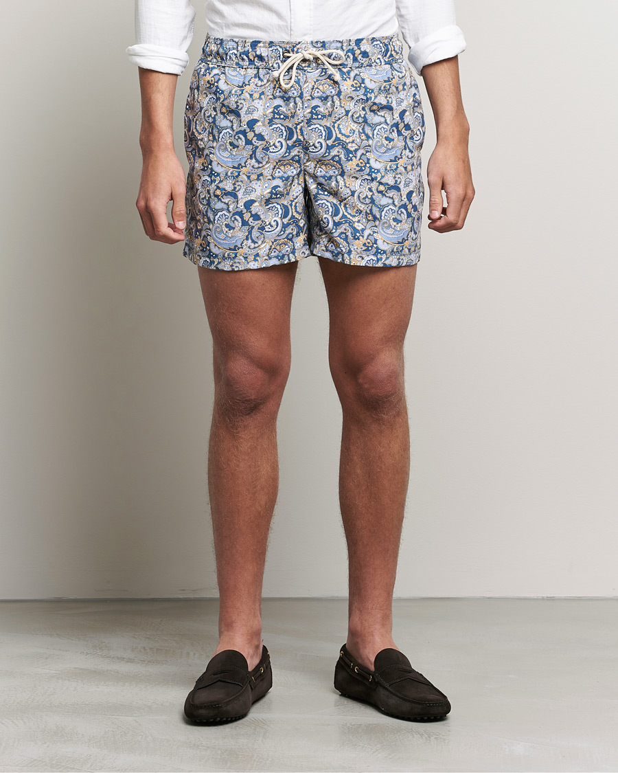 Herre | Badeshorts | Ripa Ripa | Printed Swimshorts Blue/Light Blue