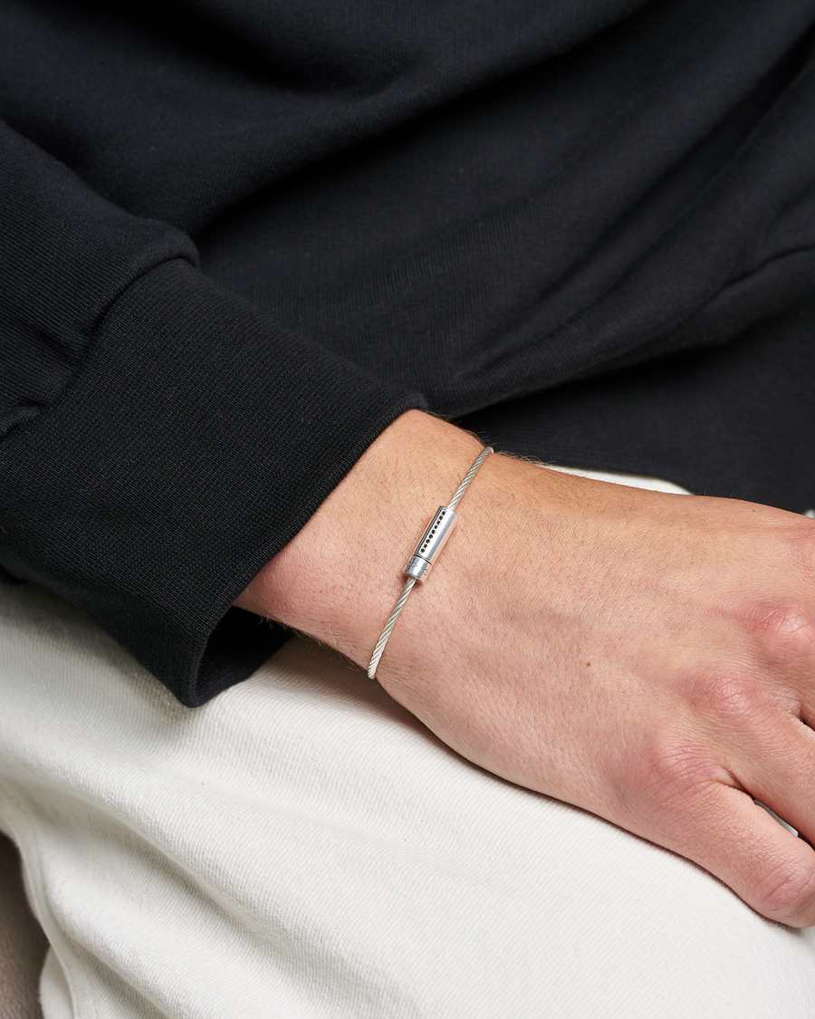 Herre | Contemporary Creators | LE GRAMME | Cable Diamond Bracelet Polished Sterling Silver