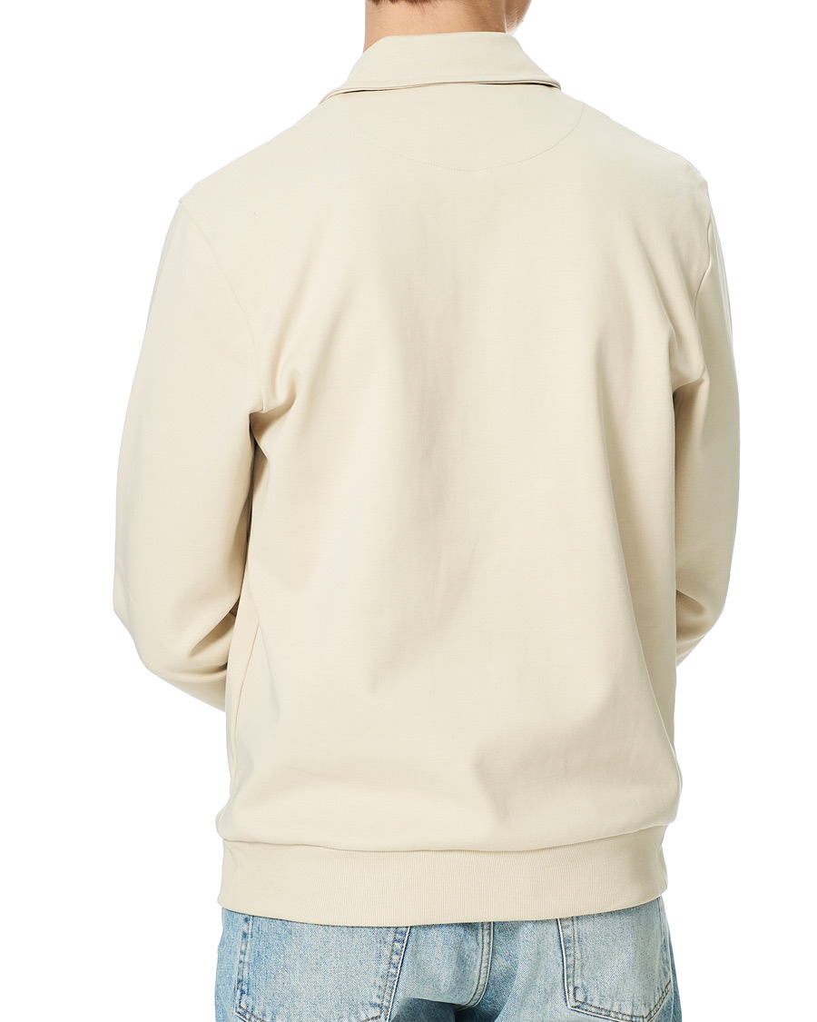 Herre | Gensere | A Day's March | Cabot Half-Zip Polo Sweater Sand