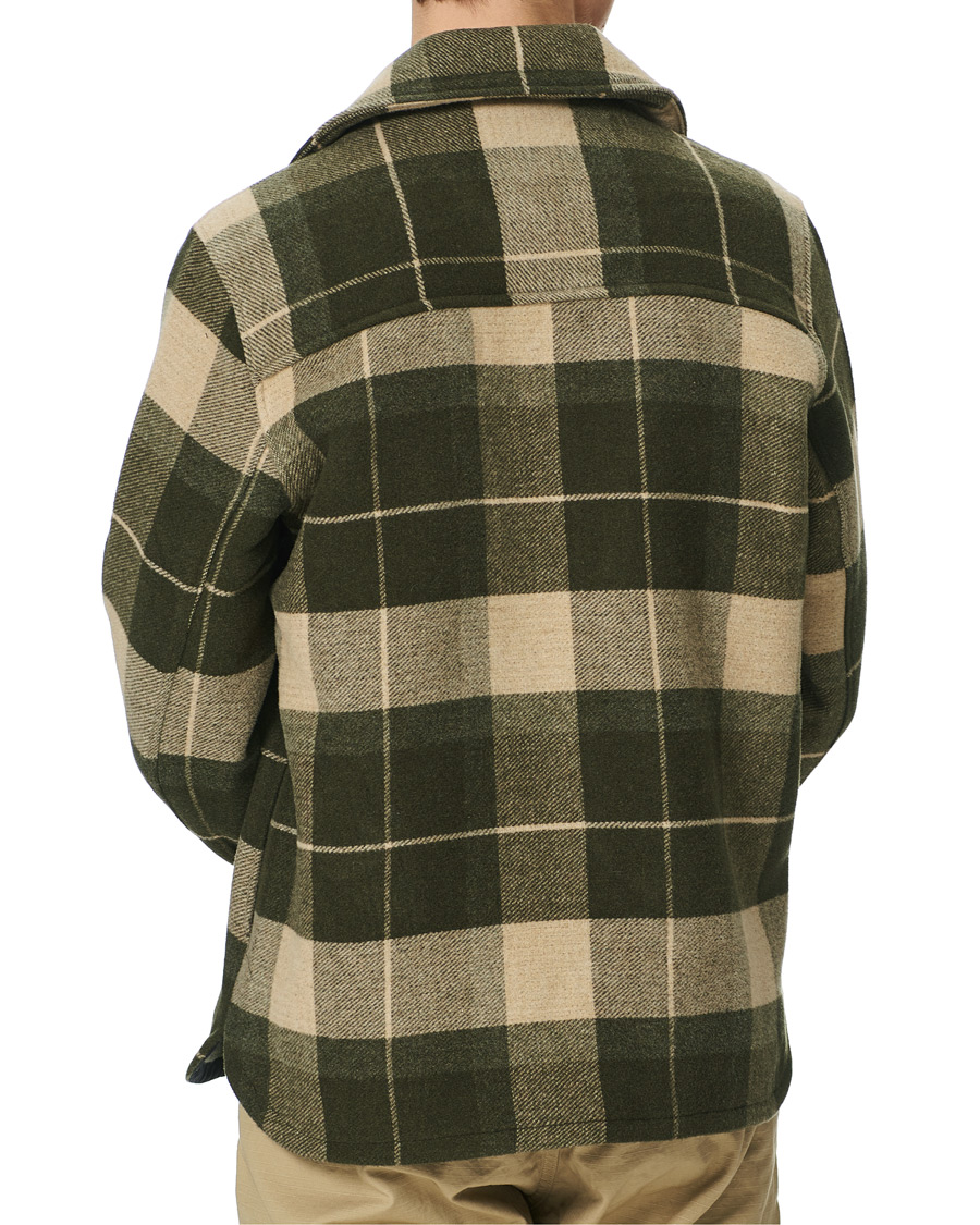Herre | Jakker | A Day's March | Epernay Checked Wool Overshirt Moss Checked