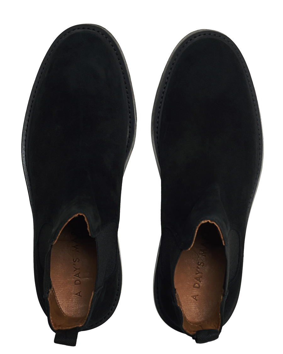 Herre | A Day's March Suede Chelsea Boot Black | A Day's March | Suede Chelsea Boot Black