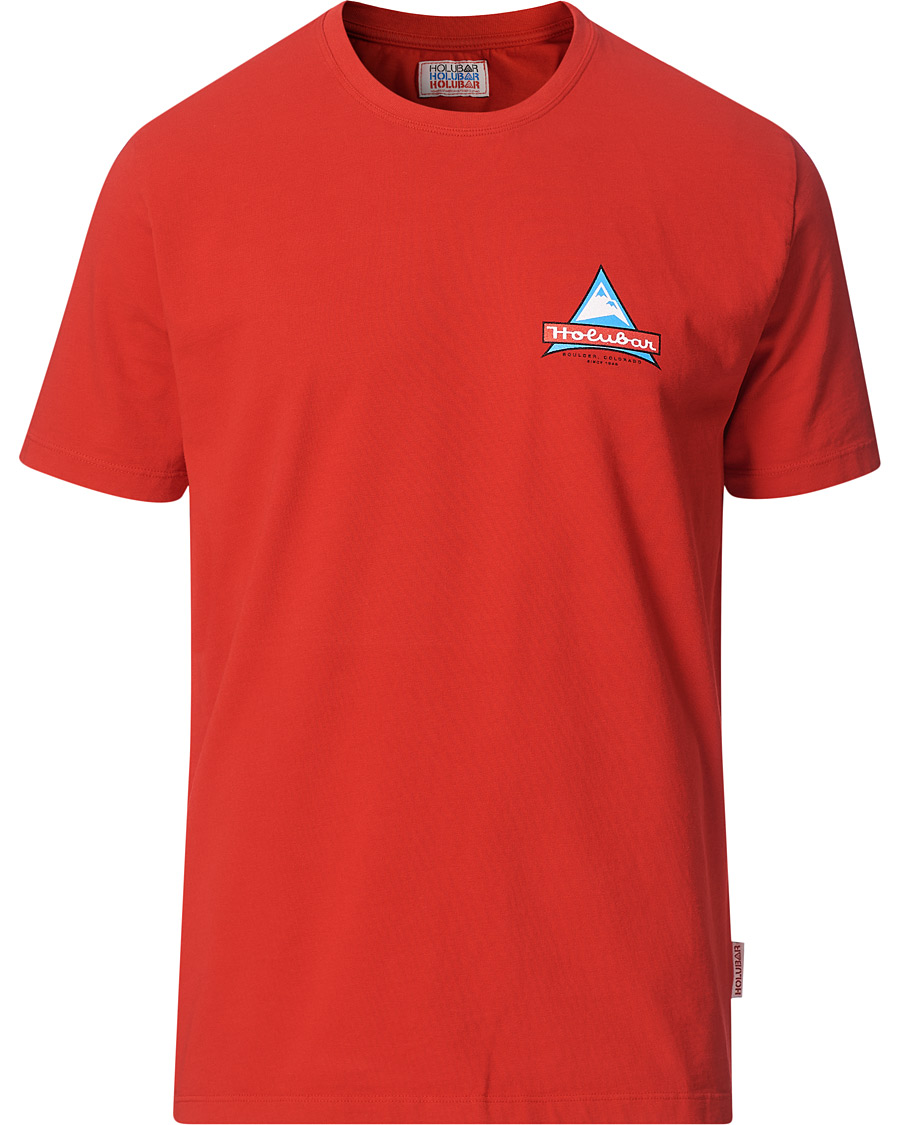 Herre | T-Shirts | Holubar | Cotton Logo Tee Wine