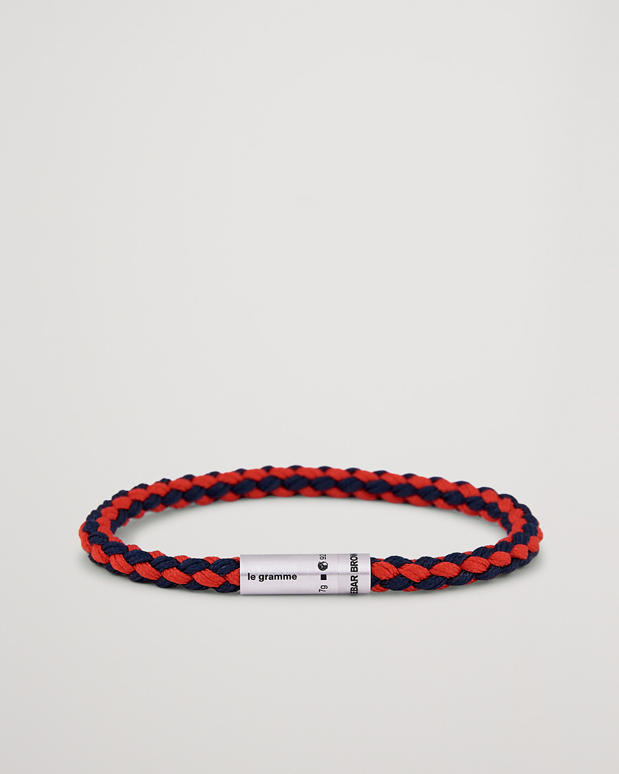 Herre | Smykker | LE GRAMME | X Orlebar Brown Nato Bracelet Navy/Red