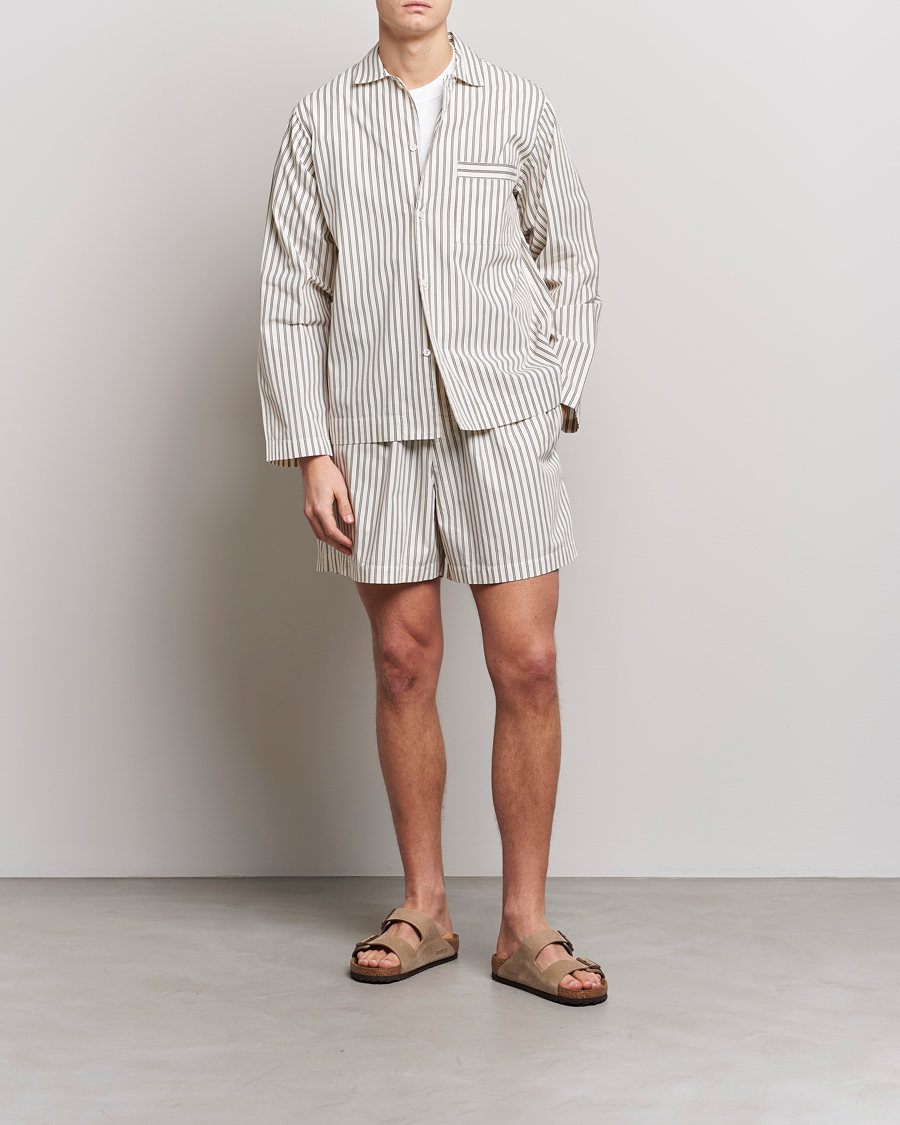 Herre | Pyjamaser og badekåper | Tekla | Poplin Pyjama Shorts Hopper Stripes