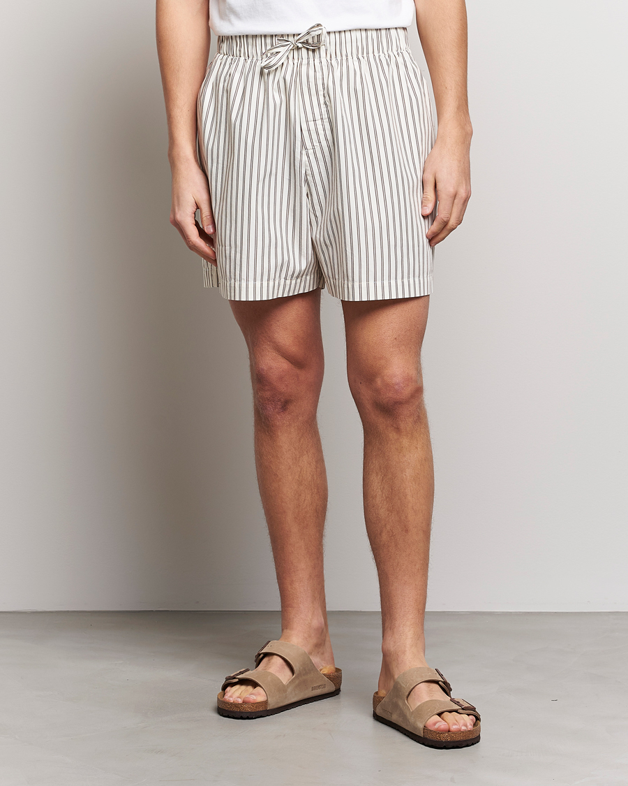 Herre | Klær | Tekla | Poplin Pyjama Shorts Hopper Stripes