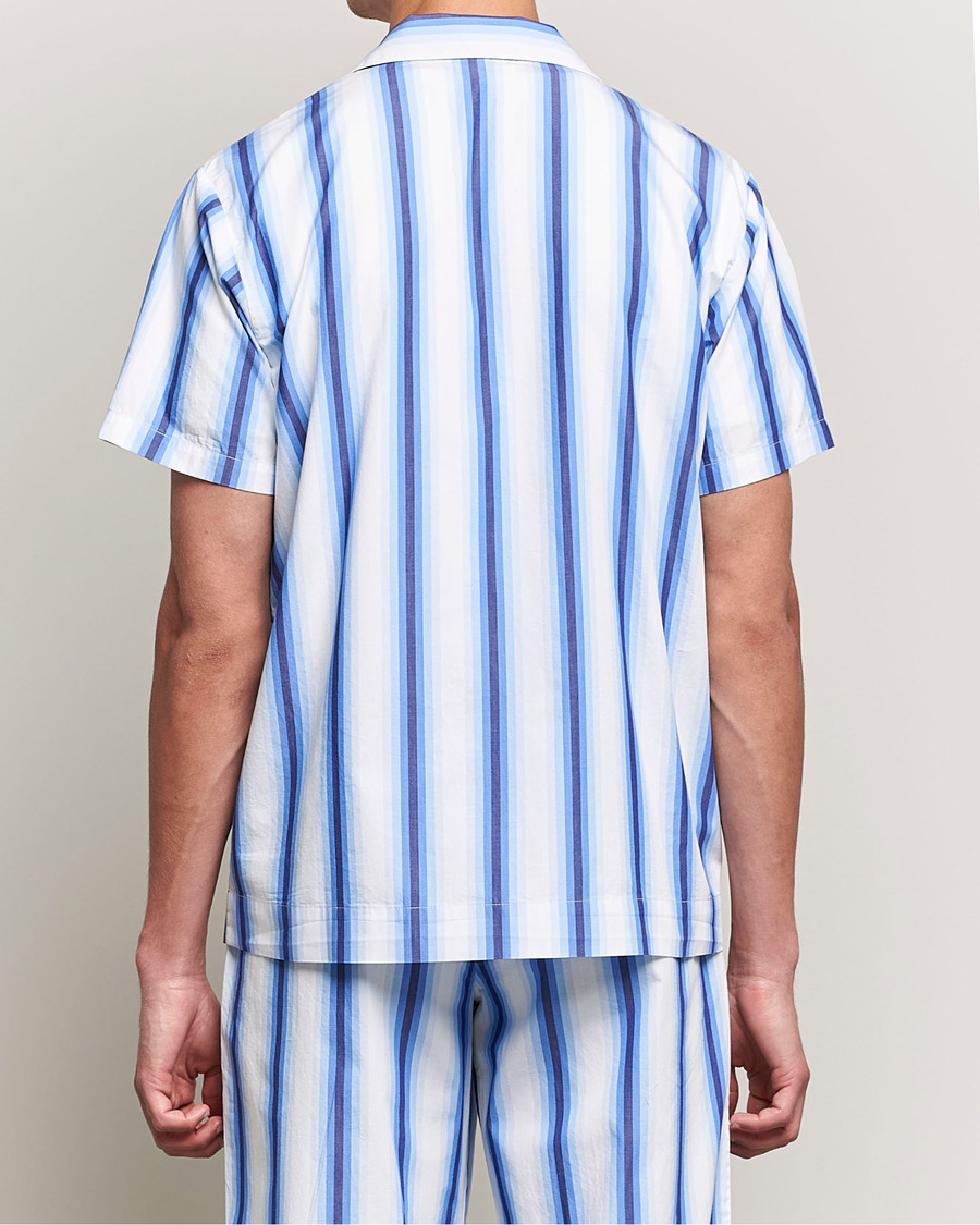 Herre | Pyjamaser og badekåper | Tekla | Poplin Pyjama Short Sleeve Shirt Blue Marquee