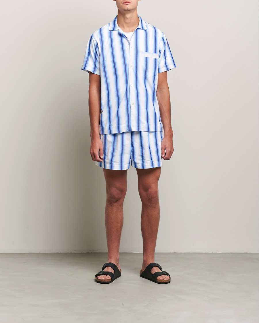 Herre |  | Tekla | Poplin Pyjama Shorts Blue Marquee