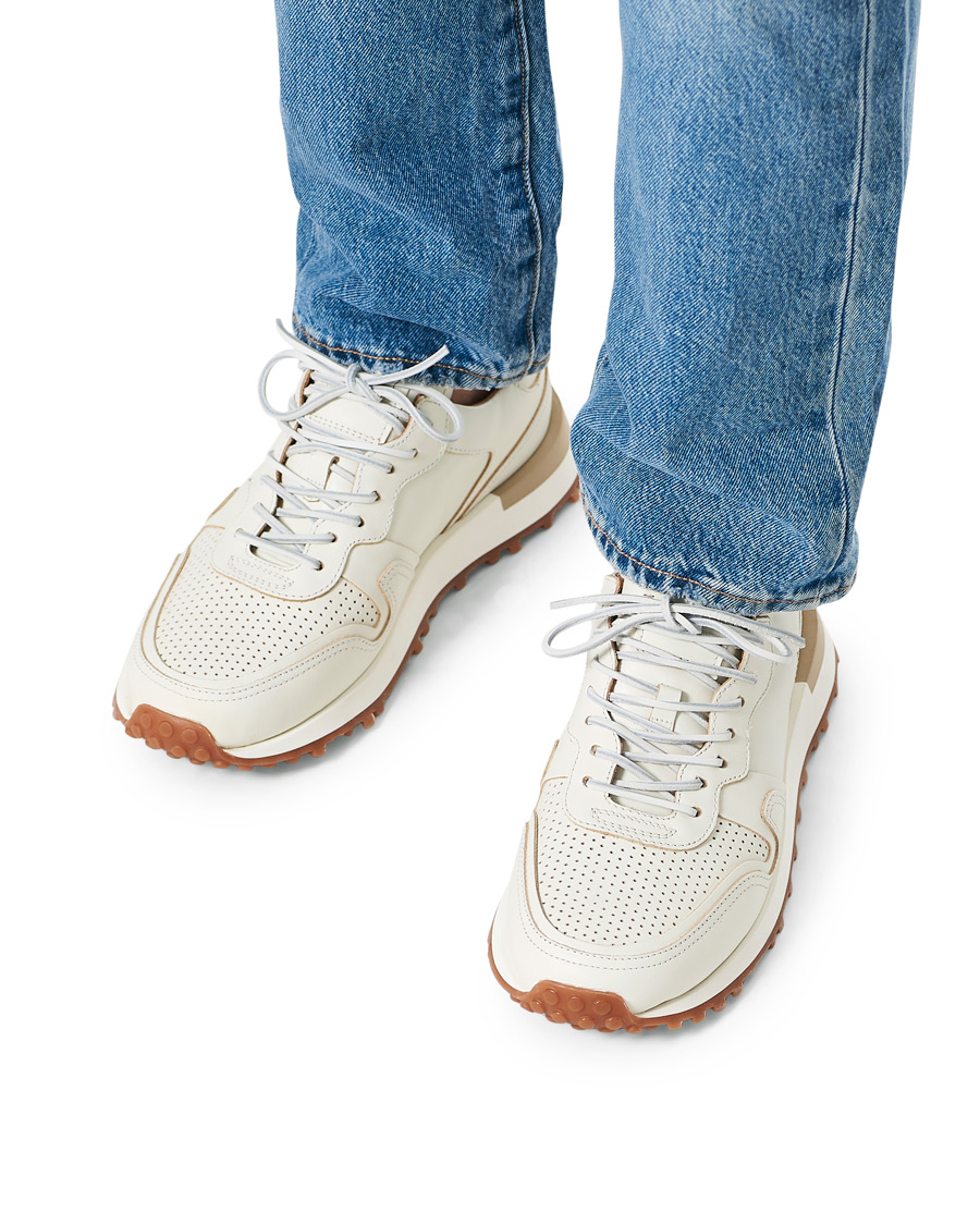 Herre | Buttero Futura Calf Leather Sneaker Off White | Buttero | Futura Calf Leather Sneaker Off White