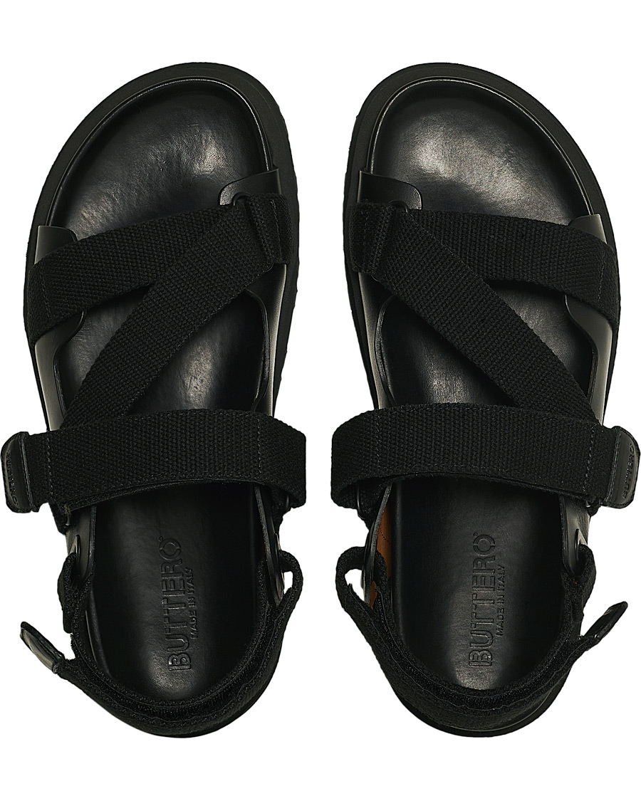 Herre | Buttero Pier Leather Sandal Black | Buttero | Pier Leather Sandal Black