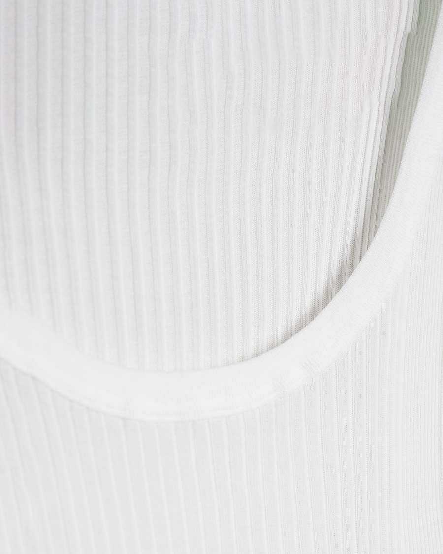 Herre | Trøyer | Zimmerli of Switzerland | Ribbed Mercerized Cotton Tank Top White