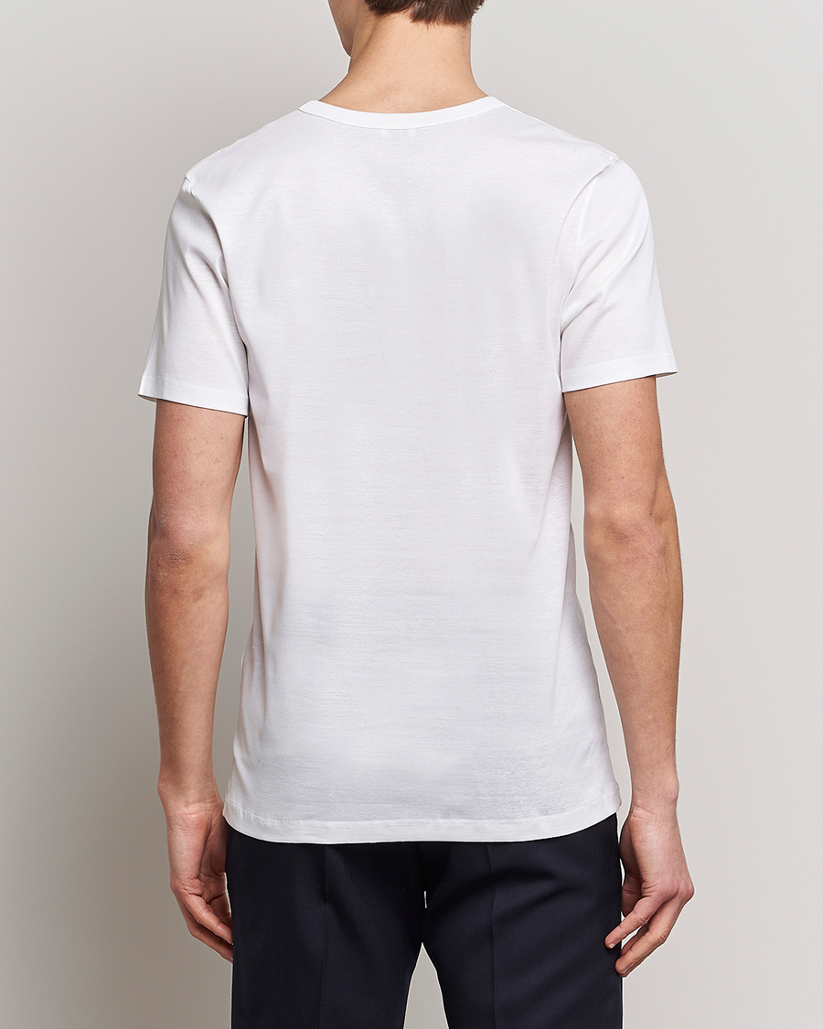 Herre | T-Shirts | Zimmerli of Switzerland | Mercerized Cotton Crew Neck T-Shirt White